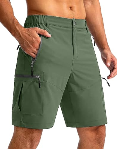 Tansozer Kurz Herren Wanderhose Mit Reißverschlusstasche Outdoor Sommer Cargo Shorts