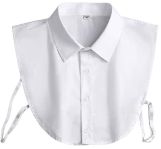 FunnAura White Detachable Collar, Universal Fake Collar for Women Men Sweaters Collarless Clothes