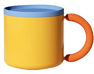 PWSHZ Trinkgläser Edelstahl-Kaffeetasse mit Deckel, doppelwandiger, vakuumisolierter Kaffeebecher, wiederverwendbar und langlebig, Reise-Kaffeetasse, Thermobecher Kaffeetassen (Color : Yellow)
