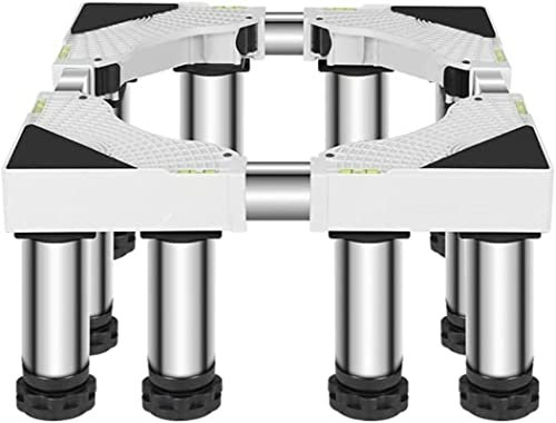Base de Support pour Machine à laverBase de Machine à Laver Base de réfrigérateur Sèche-Linge et réfrigérateur Bases réglables Longueur/Largeur 42-66 cm Grand tonneau en Bois Support pour