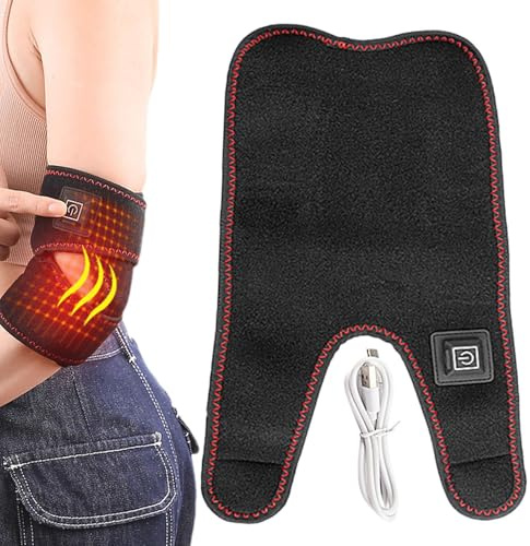 Heated Elbow Pad, Electric Heating Brace, Heated Pad, Flexible Heat, Fast Heating Elbow Support, Tennis Elbow Relief, Adjustable Heat Levels. Heating Pad, Comfortable Elbow Brace