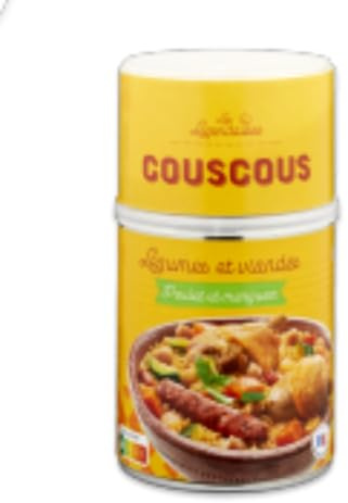 Couscous en Conserve 980g/Boite, Poëlla Royale en Conserve 1kg/Boite - Offres de 1, 2, 3 et 4 Boites - Livraison Gratuite France (1 boite, Couscous)