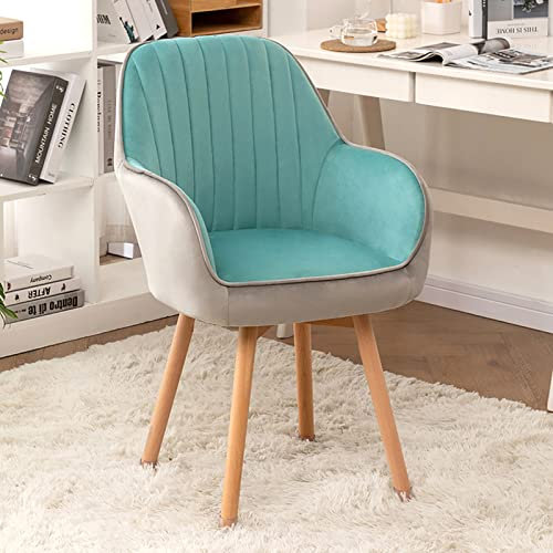 Mid Century Samt-gepolsterte Drehstuhl, stilvolle Sessel für modernes Büro oder Schminktisch, bequeme und schicke Esszimmermöbel