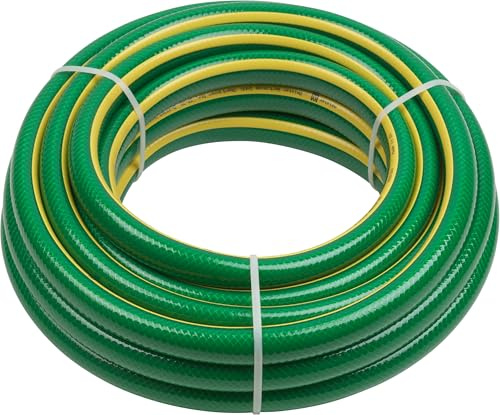 Meister Slang korstyg, 19,05 mm (3/4 tum) – 20 m längd – elastisk – nötningsbeständig – stegfast/trädgårdsslang av första PVC/vattenslang/tygslang UV-resistent för utomhus/9930310