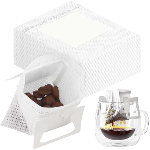 Lot de 50 sacs à café Drip Coffee Bag, à suspendre, pour le camping, les voyages, la maison, le bureau