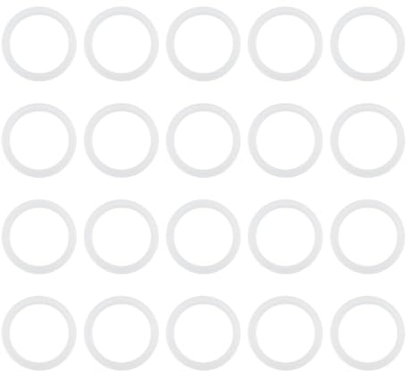 Create idea 20 Rondelles en Nylon de 19 Mm pour Réparation de Poignée de Porte Blanches 19 X 16,3 X 1 Mm