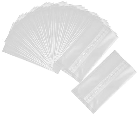 getuse 50 Pieces Water Soluble Fishing Bags PVA Mesh Tackle Bags for Carp River Reservoir Fishing Outdoor Equipment- 12x6cm