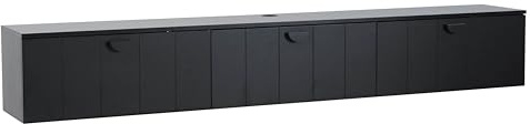 Meuble TV Suspendu 200 cm Moderne Noir
