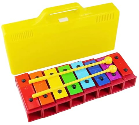 Xylophon für Kinder 8-Noten Metalltasten Musikinstrumente | Xylophon Gestimmt Musik Unterrichtshilfen Für Jugend Mädchen Kleinkinder Klassenzimmer Schule Vorschule Zuhause Üben