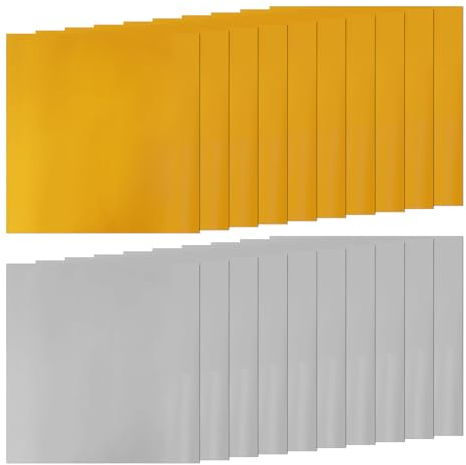 Prägefolie Gold Kupfer, Goldfolie Zum Basteln Selbstklebend, Prägefolie Gold Alufolie Bastelfolie Für Handwerk Bastelzubehör Metall Auf Der Vorderseite, Silber Auf Der Rückseite, Doppelseitig