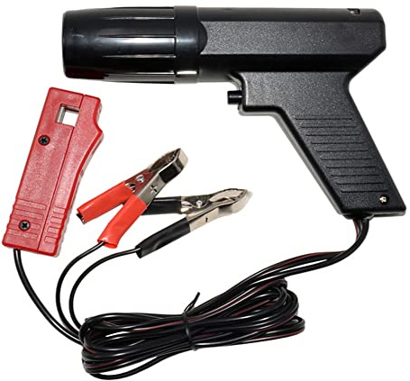 Outil de chronométrage professionnel portable Système d'allumage de moteur à essence de moto de voiture Détecteur de lampe stroboscopique 12 V ABS résistant aux chocs, enveloppe