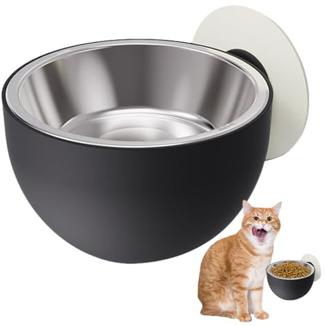 Hundenapf-Wandhalterung, Edelstahl, erhöhter Futternapf, auslaufsicher, erhöhter Futter- und Wassernapf, abnehmbare Feste Wandhalterung für Katzen, Hunde, Welpen, Fütterung, Küche, Zuhause, Outdoor
