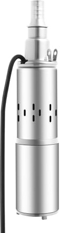 Deep Well Submersible Pump, 12V Solar Stainless Steel Submersible Water Pump for Homes, Farmlands, Gardens, Farm
