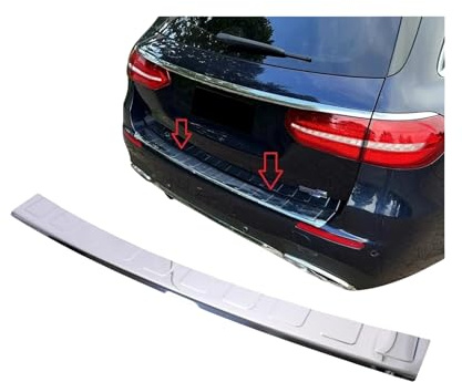 ZEC AUTO Rear Bumper Protector Guard Compatible with Mercedes E-Class W213 Estate 2016-2023, High-Grade Mirror Polished Stainless Steel Chrome Boot Sill Cover, Scratch Protection Accessory