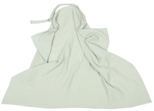HOODANCOS Cubierta de Lactancia de Algodón Muselina Transpirable, Pañuelo para Amamantar Verde, Funda Ligera y Portátil para Madres, Uso Cómodo en Público, 1 Pieza
