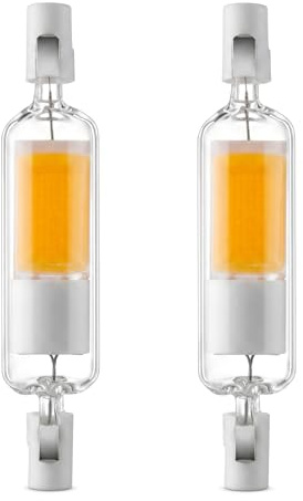 R7S LED 78mm Dimmbar (20W 2000 Lumens Ersatz 200W Halogen Leuchtmittel), Stab R7S Lampen Warmweiß 3000K, Kein Flackern, 360°Abstrahlwinkel für Flur Stehlampe/Zuhause/Außenbeleuchtung, 2er Pack