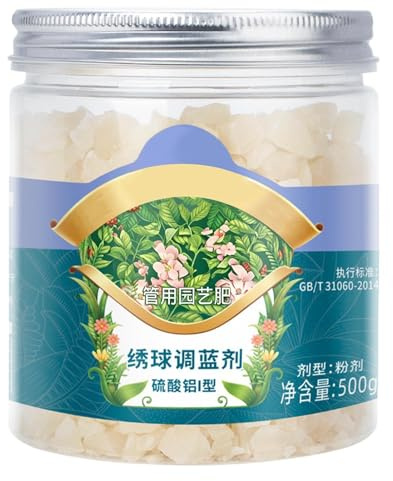 Fertilizante Para Hortensias Que Se Vuelve Azul - Coloración De Flores | Sulfato De Aluminio, Nutriente Azulante De Hortensias | Para Jardineros, Agricultores, Cultivadores, Paisajistas, Jardín, Patio