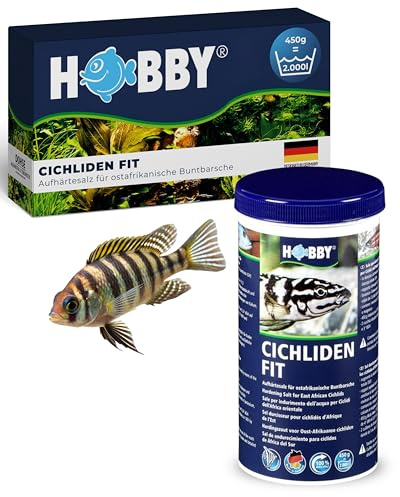 HOBBY Aquaristik Cichliden Fit 450 g I Aufhärtesalz für ostafrikanische Buntbarsche I Optimales GH/KH-Verhältnis 1:1,5 I Mit Kalium, Calcium & Magnesium I Für stabiles, biotopgerechtes Aquarienwasser
