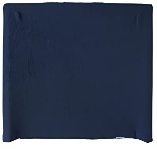 Blausberg Baby - Bezug kompatibel mit IKEA-Wickelauflage Vädra 74x80 cm – in Dunkelblau - aus 100% Baumwolle-Musslin, Oeko-Tex ® Standard 100 zertifiziert