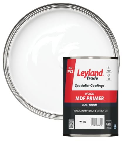 Leyland Trade - MDF Primer - White - 750ml | Primer for MDF & Bare Wood, Seals Absorbent Surfaces, Excellent Adhesion, Ideal Foundation for Topcoats, Easy Apply
