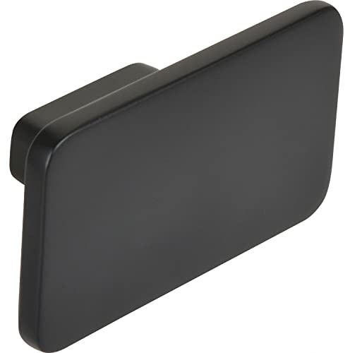 Siro Möbelknopf Biris Breite 58x33mm - Möbelknauf rechteckig aus Metall, Zinkdruckguss schwarz matt