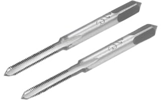 sourcing map Tarauds à main métriques M3 Filetage 0,5 Pas 3 cannelures droites H2 Outil en alliage d'acier Fond et vis conique Outils de taraudage pour réparation 1 paire