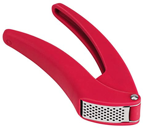 KUHN RIKON Easy-Clean Garlic Press, Red