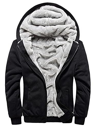MANLUODANNI Kapuzenpullover Herren, Men's Hoodie Dicker Pullover Jacke Sweatjacke Fleece Kapuzenjacke Classic Sweater Casual Kapuzenpulli Sweatshirt Mit Reißverschluss