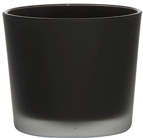 INNA-Glas Maxi tealight Jar ALENA FROST, black matt, 9cm, Ø10cm - Candle Jar