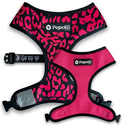 Pepolli by Barf Pepolli Hundegeschirr | Geschirr für Französische Bulldogge, Frenchie, Frenchbulldog, Mops (M (Hals 37–40 cm, Brust 52 – 71 cm), Tokio)