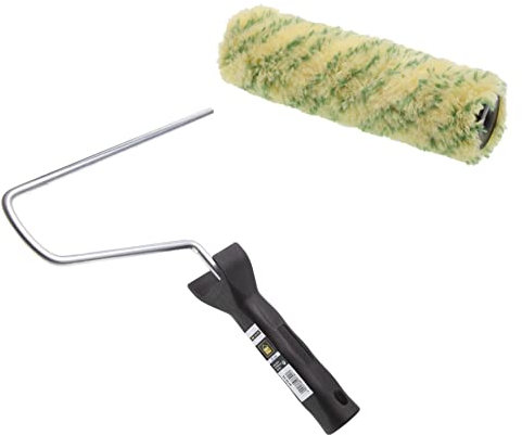 Rouleau de peinture professionnel Greenline Elite - 25 cm - Pour surfaces structurées - Avec porte-rouleau - Robuste et durable - Facile à laver