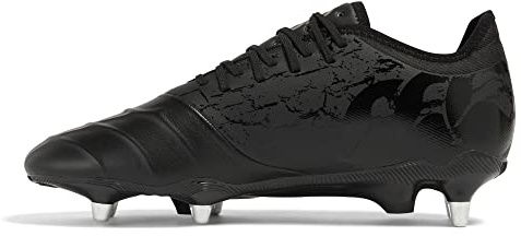 Canterbury Phoenix Genesis Pro Soft Ground Chaussures de Rugby Unisexes, Noir Gravity Grey, 36 EU