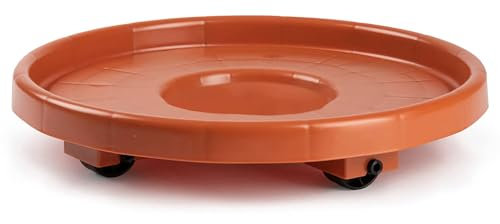 Genérico Porta Macetas / Soporte para Plantas / Soporte Movible Para Macetas / Soporte de Plástico Con Ruedas / Porta Plantas 4 Ruedas (Marrón)