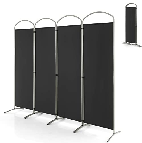 Multigot Folding Room Divider, 4/6-Panel Room Partition Protective Screens, Freestanding Wall Privacy Screen Protector for Living Room Bedroom Office