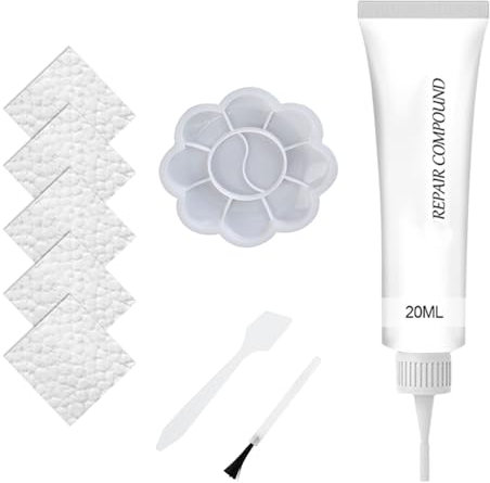 Cutiolly Kit Riparazione Pelle,Crema Riparazione Pelle,Crema Riparazione Nera, Rinnovo Manutenzione Auto per Sedili, Bianco