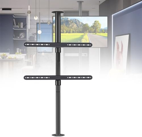 Tv-Bodenständer – Um 360° Drehbare Tv-Halterung, Drehbares Trennwandregal, Drehbarer Tv-Schrank, Drehbarer Sockel, Für 37–75 Zoll Große LED-Bildschirme,60-85cm