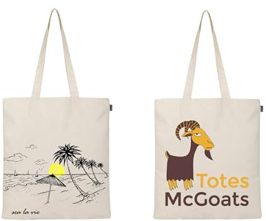 Eco Right Aesthetic Canvas Tote Bag for Women, Cute, Trendy & Reusable Cotton Bags for School, Shopping, Gym, Library and Beach, Perfect for Groceries, Gifts for Teachers