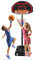 UISEBRT Basketballkorb Outdoor Inkl.Basketball + Pumpe für Kinder - Basketballständer 156-208cm Höhenverstellbar - Mobile Basketballanlage mit Rollen - Mini Kinder Basketball Hoop für Indoor Outdoor