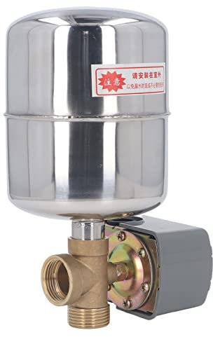 Wasserpumpen-Druckkontrollschalter, Drucktank-Installationssatz mit Edelstahl-Drucktank, Kupfer-Rückschlagventil-Kit, Brunnen-Druckschalter für Strahlpumpe, Gartenpumpe