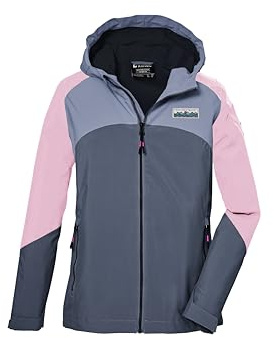 killtec Flicka funktionell jacka är vattentät/regnjacka med huva KOS 150 GRLS JCKT, mörk denim, 140, 43019-000