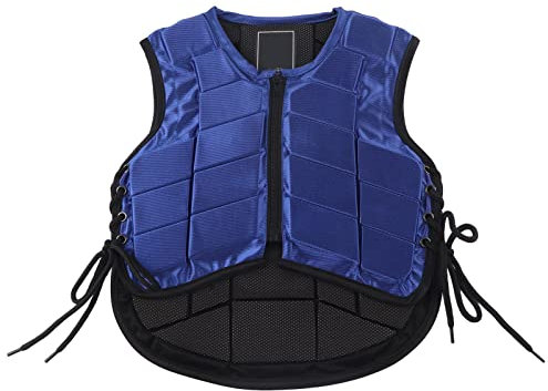 Pferdesportler Schutzweste, Weste Reitweste, dämpfender Schaumstoff, gepolstert, Sicherheit, Reiten, Schutzausrüstung, Körperschutz, blau, Reitweste, Körperschutz(CS)