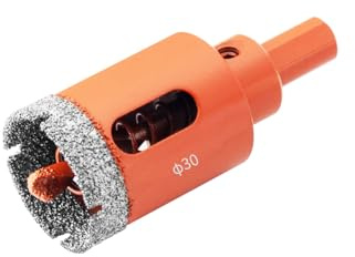 Meccion Diamant Lochsäge 30mm Fliesenbohrer mit Zentrierbohrer, Hartgelötet Diamant Kernlochbohrer für Porzellan, Keramik, Glas, Granit, Fliesen, Feinsteinzeug, Marmor.