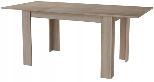 MATKAM Ausziehbarer Tisch Kongo EXT H 75 x B 120-170 x T 80 cm, Schlichte, geradlinige Optik, laminierte Möbelplatte, Kratzfest, wasserabweisend, fleckenabweisend (Sonoma Eiche)