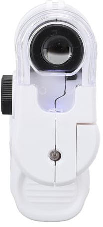 EMUKOEP 60X -Handy-Clip-Mikroskop, Kompakte Tragbare Lupe, LED-UV-Licht für die Pflanzenbeobachtung