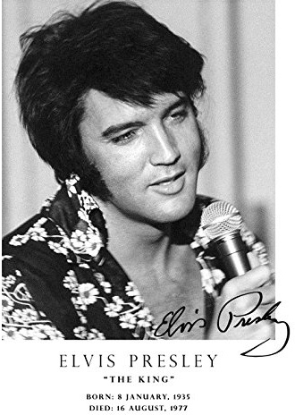 Elvis Poster – Tribute – signiert (Kopie) A3# 121 – Elvis Presley – The King – Geboren 8. Januar 1935 – 16. August 1977 – A3 Poster – Druck – Bild