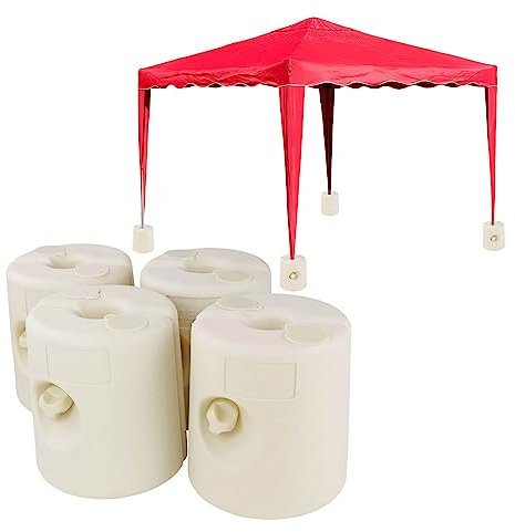 DEMA Pavillon Standfuß 4er Set – Standfüße für Gartenpavillon, Partyzelt, Pavillonfuß, stabil und robust, ideal für sichere Befestigung