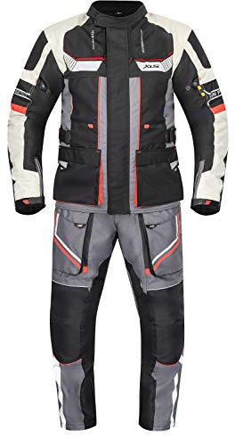 XLS Textilkombi hochwertige Motorradkombi X-Drive Textil atmungsaktiv wasserdicht (4XL)