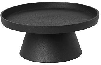 Broste Copenhagen Holger Kerzenplatte aus pulverbeschichtetem Alu, Farbe: Schwarz/matt, Maße: 24 x 11 cm, 71177620