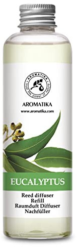 Recambio con Aceites Esenciales Eucalipto 200ml - Difusores Aromáticos - Ambientador - Difusor Perfumado - Fragancia para Habitación