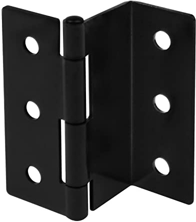GBGS 6 Pcs Half-Surface Offset Hinges fits 1 Thick Panel,for Cabinet,Chest,3 High,Black